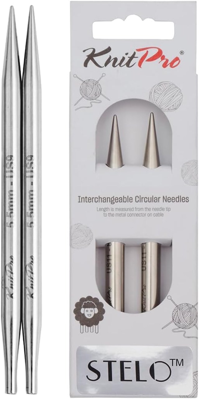 KnitPro Stelo Interchangeable Circular Knitting Needles 5" (13cm) Size 2.5 - 17